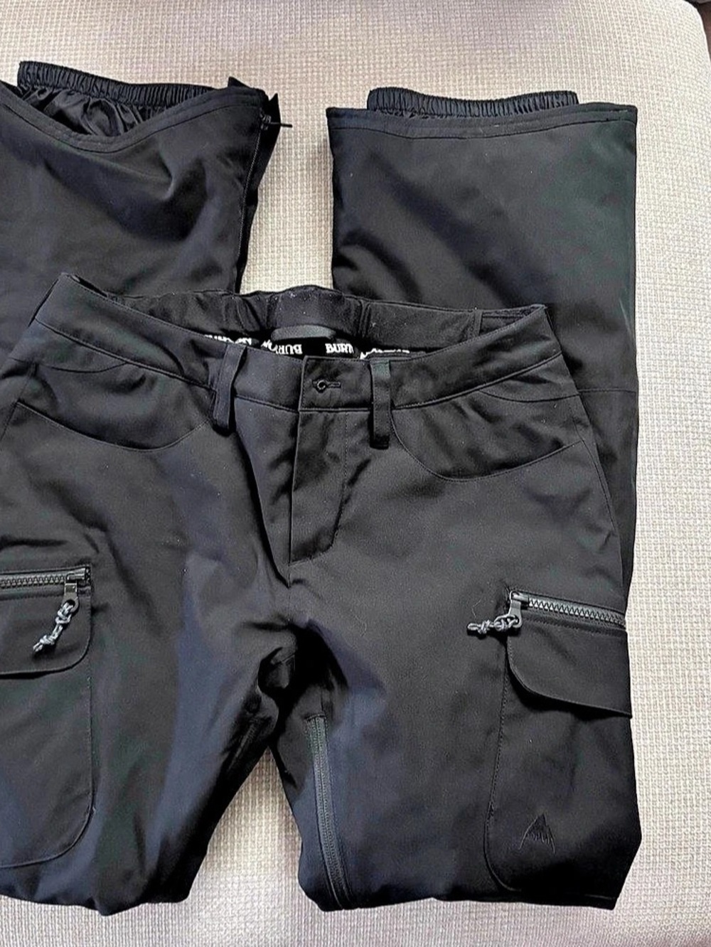 Burton women low rise Cargo Snow Pants Black Size Small